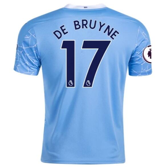 Manchester City Home Kit Soccer Jersey KEVIN DE BRUYNE #17 2020/21